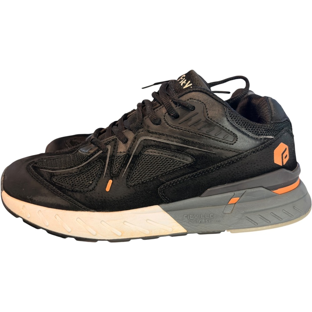 FitVille Rebound Core Mens 8W Women's 9.5 Black Orange Running Shoes 31910251